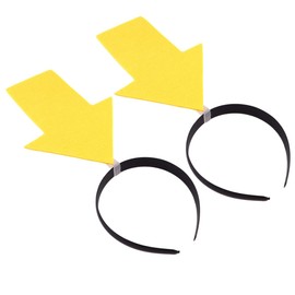 FOMIYES Arrow Headband 2pcs Funny Arrow Hair Band Elastic Hair Hoop with Arrowhead Head Boppers Headdress Yellow