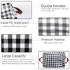 Boao 4 Pcs Buffalo Plaid Storage Baskets Black and White