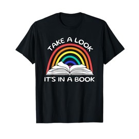 Take a look its in a Book, Reading Vintage Rainbow T-Shirt
