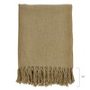 SARO LIFESTYLE Solid Color Throw with Tasseled Trim