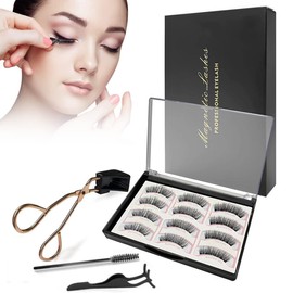 1 Set Magnet Wimpern 3D Magnetische Wimpern Natürlicher Look Wiederverwendbar Wasserdicht Kein Kleber Erforderlich Mit Applikator Für Tägliches Make-up Oder Dating, Hochzeit, Party