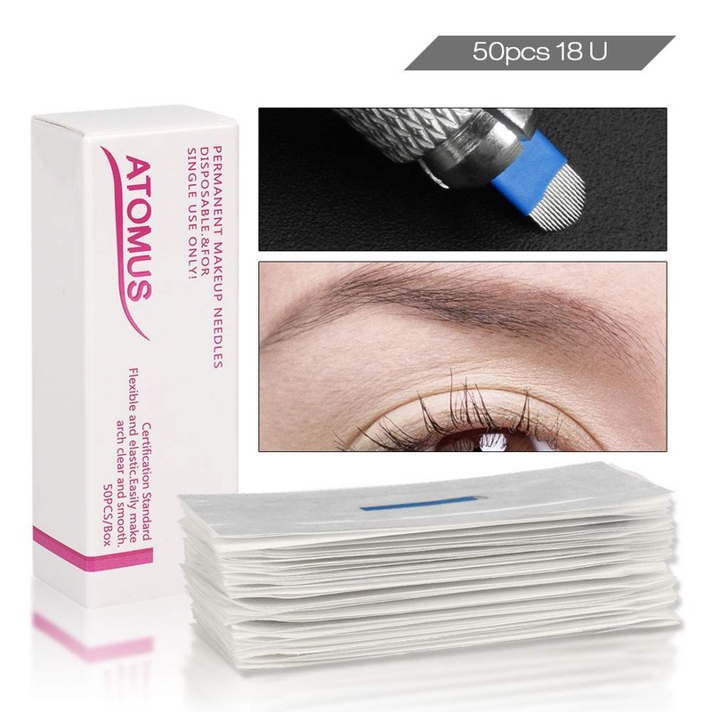 ATOMUS Microblading Needles Kit 7 14-Pin 18u Pin Liner Needles