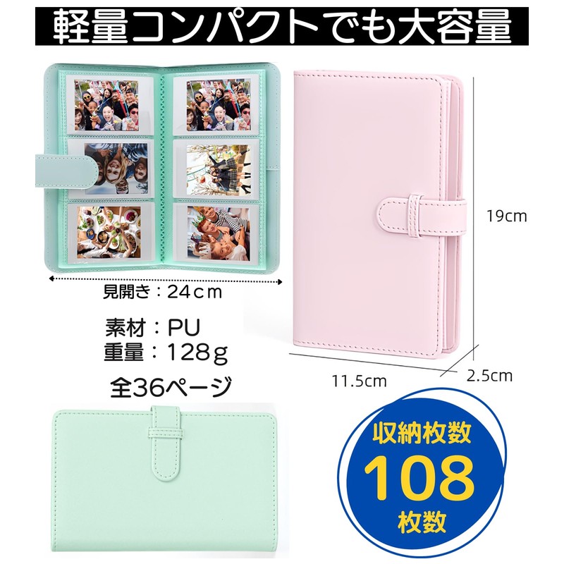 VOW&ZON Cheki Album Book, For instaxmini Large Capacity, Instax Mini,