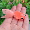 Acxico 10 Plastic Goldfish Small Soft Rubber Floating Gold Fish