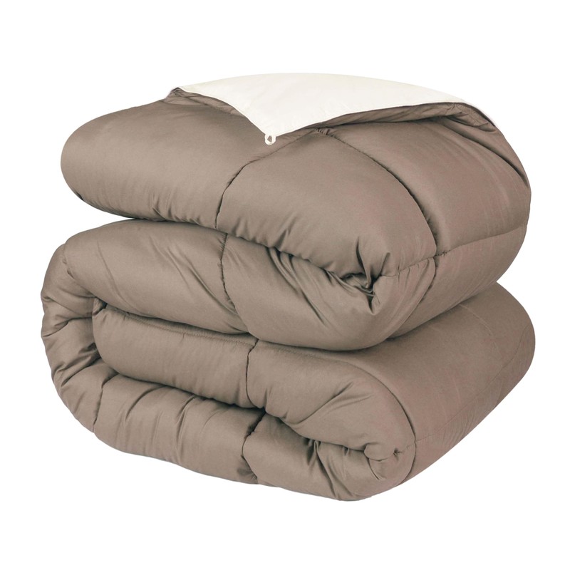 Superior Brushed Microfiber Comforter, Down Alternative Bedding, Medium Weight, Soft