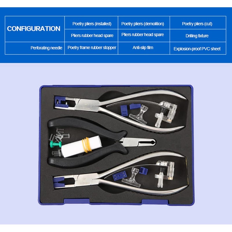 AISITESY Rimless Glasses Frame Silhouettes Eyeglass Optical Kit Plier Repair