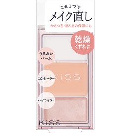 KiSS Makeup Retouch Palette N 01 Dry Drip Type, 0.1 oz (3.1 g), Multi-Balm, Concealer, Highlighter, 3-in-1 Makeup Repair Palette