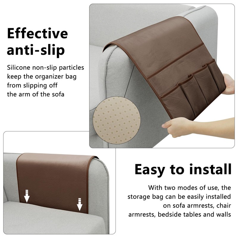 WETRBWEH TV Remote Control Holder Couch Caddy, Non-slip Bedside Caddy