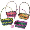 Multicolored Rectangular Easter Baskets - Bulk set of 12, Each