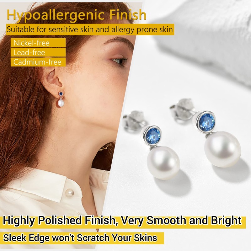 Prosilver Womens Earrings October Tourmaline Birthstone Stud Sterling Silver Pearl
