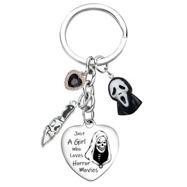 Nfyxcaz Horror Gifts Horror Merchandise Scream Merchandise Ghost Face Keychain Horror Movie Gifts For Horror Lovers