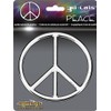 Cruiser Accessories 83063 3D-Cals Peace Raised Adhesive Decal, Chrome