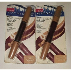 maybelline 2 item lot MAYBELLINE  INSTANT AGE REWIND 740 DARK DOUBLE FACE PERFECTOR sealed