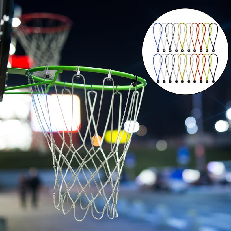 NILLOS Ball Bungee Cords, 20 Pcs Colour Reusable Tie Down