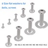 electrapick 684 Pieces Flat Washers, Stainless Steel Washers with 9