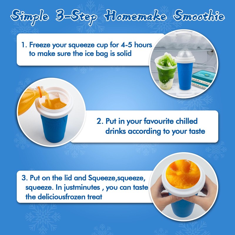 Slushie Maker Cup - DIY Magic Slushy Maker Squeeze Cup,