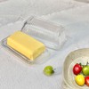 Clear Glass Butter Dish with Lid for Countertop, 6.5" Crystal