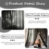 Henrrida Bed Canopy for Girls,With Glowing Stars, Bed Canopy Princess