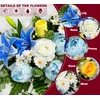 Naramiji Cemetery Flowers Saddle and Headstone Flower Saddle - Blue