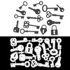15 Small Lock & Key Metal Cutting Dies, Locks, Keys,