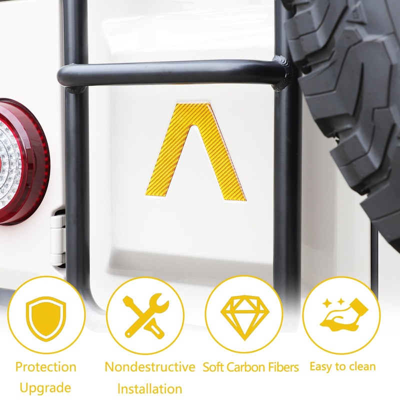 Bekantogy Car Trunk Door Inverted Letter A Sticker Compatible with
