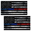 Thin Blue/Red Line Flag Grunge Stickers 2 Pack