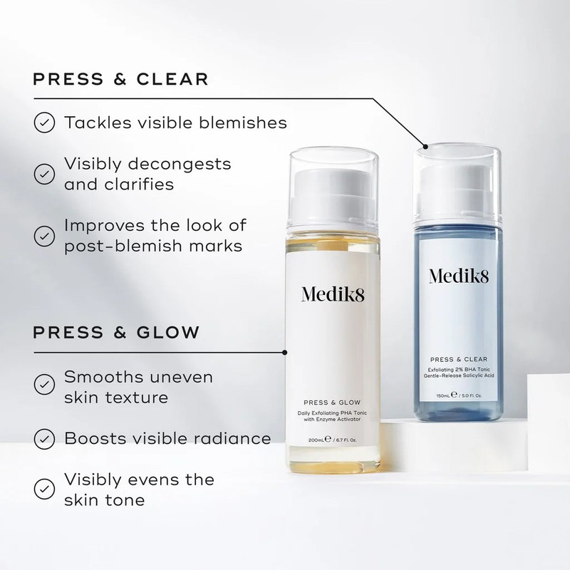 Medik8 Press & Glow Daily Exfoliating PHA Tonic Refill 200ml