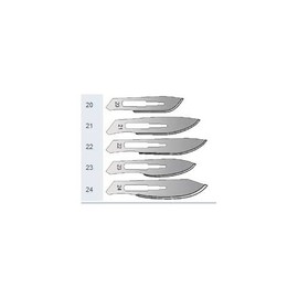 Myco Medical 2001T-22 Glassvan Carbon Steel Surgery Blade, 22 Size, Pack of 100