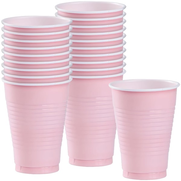 Party Dimensions Pink Solid Color Plastic Party Cup (12 Oz.)