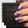 12 Sheets Nail Art Stickers Star Nail Decals 3D Self-Adhesive
