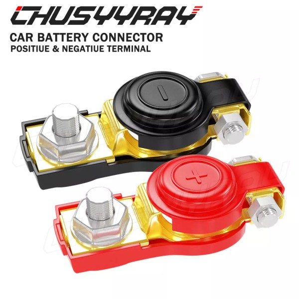 CHUSYYRAY Battery Terminals Cable Ends Connector Clamp Negative Positive FIT
