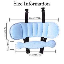 1 Piece Car Seat Headrest Strap, Baby Car Seat Headrest, Child Safety Headrest Holder, Seat Sleeping Strap, Safety Belt for Toddlers in Car Seat, for Toddlers (Light Blue)