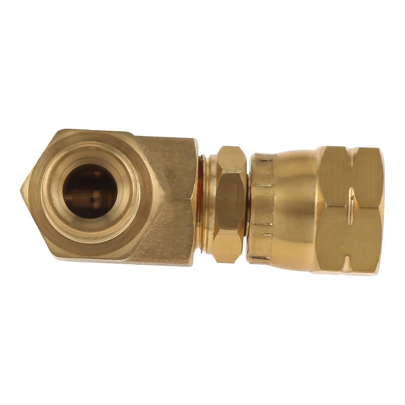 Hicello LPG Brass Connection Angle 90° 1/4 Inch Left Gas