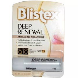 4 Pack Blistex Deep Renewal Lip Protectant Spf 15 0.15 Oz Each