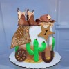 Decoración Pastel De Vaquero Del Oeste Para Fiesta Cumpleaño Rdffcoo