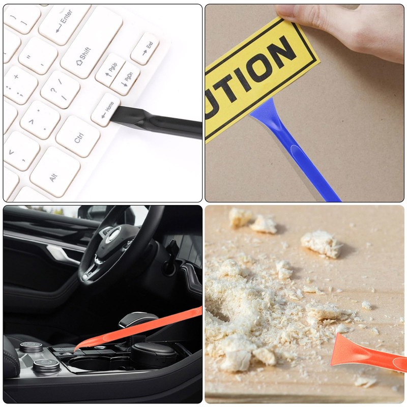 9 Pieces Plastic Scraper, Non-Scratch Carbon Fiber Scraper Tool Multi-Purpose