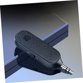 ULTECHNOVO Wireless Aux Audio Receiver Transmitter Compact Adapter for Stereo Dual Signal Transmission Built Microphone for Hands Calls