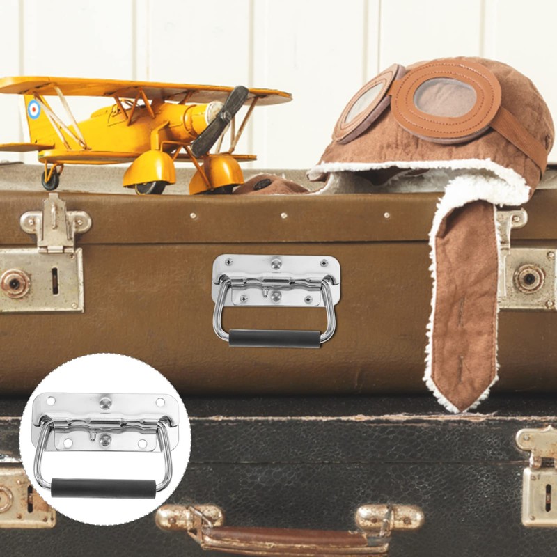 DOITOOL Cupboard Handles, 4pcs Spring Loaded Handle, Surface Mount Chest
