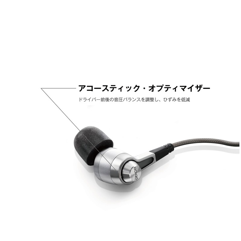 Denon AH-C720BKEM AH-C720 In-Ear High Resolution Dynamic Earphones, Black
