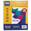 Samsill 100 Pack No Hole Clear Sheet Protectors, 8.5 x