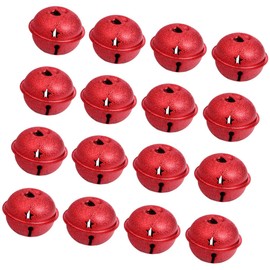 Milisten 30pcs 4cm Christmas Jingle Bell Iron Star Cutout Bell Ornament Xmas Tree Hanging Pendant For Winter Holiday Wreath Garland Pet Collar DIY Craft
