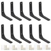 Adyoney 10pcs Heavy Duty L Brackets, 4 Inch Black Angle
