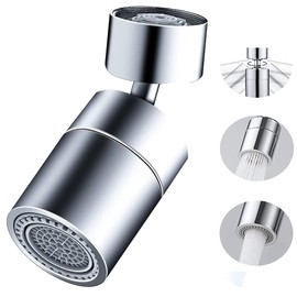 DUDUA M22 Tap Aerator, 360 Degree Rotating Swivel Head, Aerator Attachment Strainer Aerator, Water Saver for Faucet, Kitchen, Kitchen Faucet, Nozzle Filter Adapter (M22)