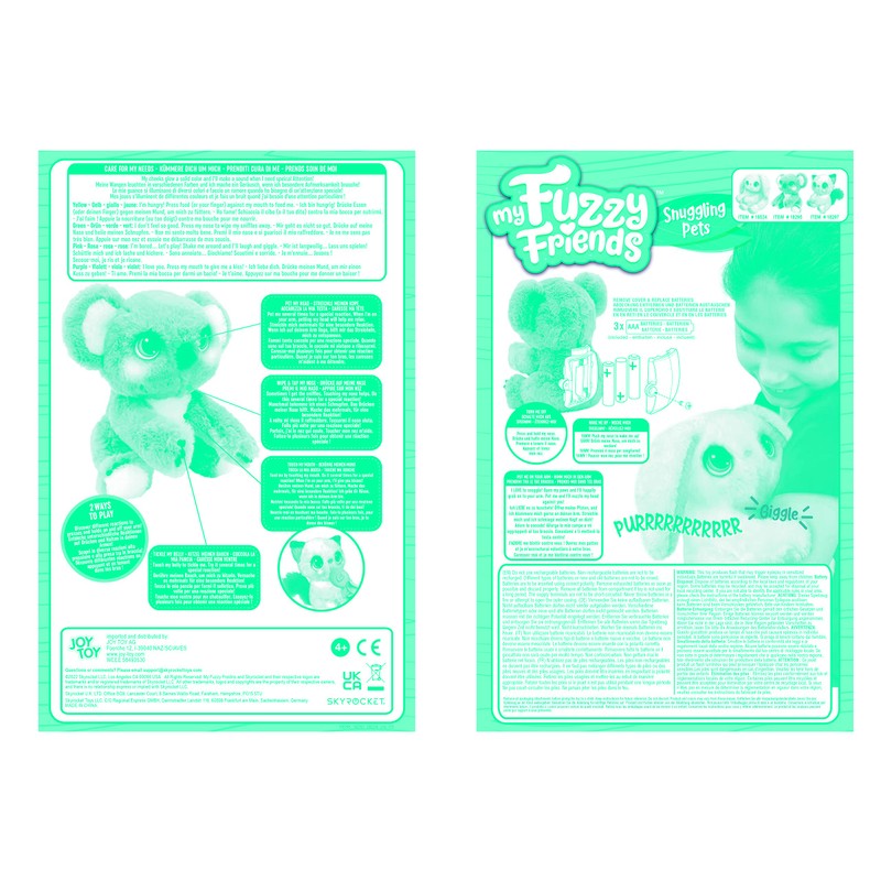 Joy Toy Fuzzy Friends Interactive Plush Koala in Gift Box