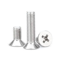 ANSIEDIO M4 Cross Countersunk Screws Stainless Steel Countersunk Head Cross Screw Machine Screws M4 x 20 mm, 50 Pieces