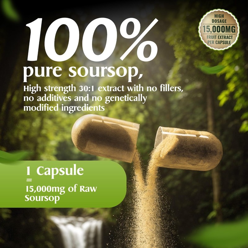Sproote Soursop Capsules | 15,000mg High Strength Graviola Extract |