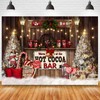 Christmas Hot Cocoa Backdrop for Photography Candy Shop Candy Scepter