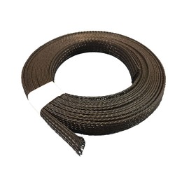 Polyester Braided Sleeve for Cable Covering Inner Diameter (Normal): Approx. 0.2 inches (5.5 mm) ~ (Expanded): Approx. 0.6 inches (16 mm) Folding Width: 0.4 inches (11 mm), 5 M Roll