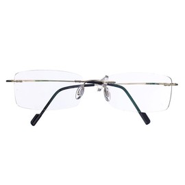 Rongchy Super Light Titanium Shortsighted Myopia Work Glasses -3.00 Strengths Gold Colour Men Women Fashion Rimless Myopia Glasses