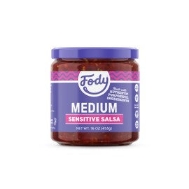 Fody Foods Medium Salsa, 16 Oz, Garlic and Onion Free, Low FODMAP Certified, Gut & IBS Friendly, Vegan, Non-GMO, Gluten Free, Keto Friendly